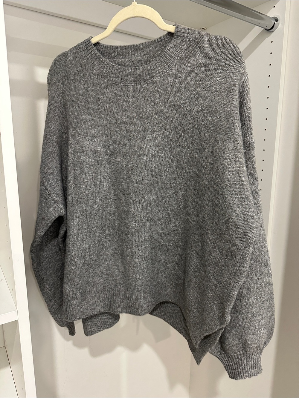 Women's Crewneck Gray Oversized Sweater